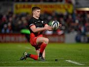 20 November 2015; Owen Farrell, Saracens, lines up a penalty. European Rugby Champions Cup, Pool 1, Round 2, Ulster v Saracens. Kingspan Stadium, Ravenhill Park, Belfast. Picture credit: Oliver McVeigh / SPORTSFILE