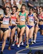 15 August 2009; Ireland's Roisin McGettigan, centre, in action during her 1st round heat of the Women's 3000m Steeplechase, where she finished in a time of 9:59.10.12th IAAF World Championships in Athletics, Berlin, Germany. Picture credit: Brendan Moran  / SPORTSFILE