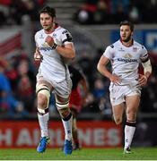 20 November 2015; Iain Henderson, left, and Stuart McCloskey, Ulster. European Rugby Champions Cup, Pool 1, Round 2, Ulster v Saracens. Kingspan Stadium, Ravenhill Park, Belfast. Picture credit: Ramsey Cardy / SPORTSFILE
