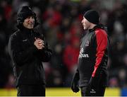 20 November 2015; Ulster head coach Neil Doak, right, and assistant coach Joe Barakat. European Rugby Champions Cup, Pool 1, Round 2, Ulster v Saracens. Kingspan Stadium, Ravenhill Park, Belfast. Picture credit: Ramsey Cardy / SPORTSFILE