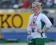 20 August 2009; Ireland's Eileen O'Keeffe after she was eliminated during qualifying for the Women's Hammer Final where she threw a mark of 63.20m with her only successful attempt but failed to make the final. 12th IAAF World Championships in Athletics, Olympic Stadium, Berlin, Germany. Picture credit: Brendan Moran / SPORTSFILE