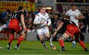 20 November 2015; Craig Gilroy, Ulster, is about to be tackled by Chris Wyles and Michael Rhodes, Saracens. European Rugby Champions Cup, Pool 1, Round 2, Ulster v Saracens. Kingspan Stadium, Ravenhill Park, Belfast. Picture credit: Oliver McVeigh / SPORTSFILE