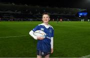 27 November 2015; Leinster matchday mascot Alex Woulfe, from Clontarf, Dublin, ahead of Leinster v Ulster - Guinness PRO12, Round 8. RDS, Ballsbridge, Dublin. Picture credit: Stephen McCarthy / SPORTSFILE