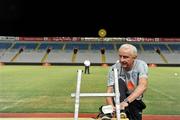 4 September 2009; Republic of Ireland manager Giovanni Trapattoni ties up his boots before the start of squad training ahead of their 2010 FIFA World Cup Qualifier against Cyprus on Saturday. GSP Stadium, Nicosia, Cyprus. Picture credit: David Maher / SPORTSFILE