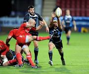 4 September 2009; Peter Stringer, Munster, in action against Chris Cusiter, Glasgow Warriors. Celtic League, Glasgow Warriors v Munster, Firhill Arena, Glasgow, Scotland. Picture credit: David Gibson / SPORTSFILE