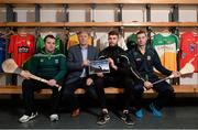 8 December 2015; In attendance at the launch of the GPA's report on Ring, Rackard and Meagher competitions are, from left, Mark Curry, Fermanagh senior hurler, Donal O'Grady, Author of the Report,  Paul Divilly, Kildare senior hurler, and James Toher, Meath Senior hurler. Croke Park, Dublin. Picture credit: Sam Barnes / SPORTSFILE