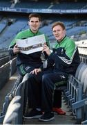 10 December 2015; Wexford hurler Eanna Martin and Kildare footballer Paul Cribbin at the Launch of the Leinster GAA Strategic Vision and Action Plan. Croke Park, Dublin. Picture credit: Matt Browne / SPORTSFILE