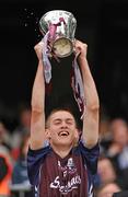 6 September 2009; Galway captain Richie Cummins lifts the Irish Press Cup. ESB GAA Hurling All-Ireland Minor Championship Final, Kilkenny v Galway, Croke Park, Dublin. Picture credit: Stephen McCarthy / SPORTSFILE