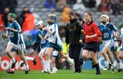 6 September 2009; Players and officials leave the pitch after the GAA / INTO Go Games Exhibition during half time at the GAA Hurling All-Ireland Minor Championship Final. Croke Park, Dublin. Picture credit: Brian Lawless / SPORTSFILE