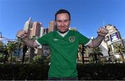 11 December 2015; Glen Conway, from Tipperary, ahead of the weigh-ins. UFC 194: Weigh-In, MGM Grand Garden Arena, Las Vegas, USA. Picture credit: Ramsey Cardy / SPORTSFILE