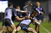 11 December 2015; Simon Hammersley, Newcastle Falcons, is tackled by Danie Poolman, Connacht. European Rugby Challenge Cup, Pool 1, Round 2, Connacht v Newcastle Falcons. The Sportsground, Galway. Picture credit: Diarmuid Greene / SPORTSFILE