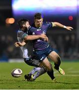 11 December 2015; Matt Healy, Connacht, is tackled by Allister Hogg, Newcastle Falcons. European Rugby Challenge Cup, Pool 1, Round 2, Connacht v Newcastle Falcons. The Sportsground, Galway. Picture credit: Diarmuid Greene / SPORTSFILE