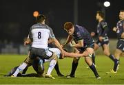 11 December 2015; James Connolly, Connacht, is tackled by Will Witty, Newcastle Falcons. European Rugby Challenge Cup, Pool 1, Round 2, Connacht v Newcastle Falcons. The Sportsground, Galway. Picture credit: Diarmuid Greene / SPORTSFILE