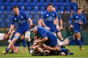 11 December 2015; Michael Bent, Leinster A, is tackled by Rhys Lawrence, Ealing Trailfinders. British & Irish Cup, Pool 1, Leinster A v Ealing Trailfinders. Donnybrook Stadium, Donnybrook, Dublin. Picture credit: Stephen McCarthy / SPORTSFILE