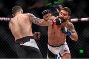 11 December 2015; Chad Mendes, right, in action against Frankie Edgar during their featherweight bout. The Ultimate Fighter Finale: Team McGregor vs. Team Faber, The Chelsea at The Cosmopolitan, Las Vegas, USA. Picture credit: Ramsey Cardy / SPORTSFILE