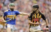 6 September 2009; JJ Delaney, Kilkenny, in action against Noel McGrath, Tipperary. GAA Hurling All-Ireland Senior Championship Final, Kilkenny v Tipperary, Croke Park, Dublin. Picture credit: Oliver McVeigh / SPORTSFILE