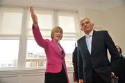 8 September 2009; President of the EU Parliament Jerzy Buzek MEP with Mary Davis, Managing Director of Special Olympics Europe/Eurasia, during a visit to Special Olympics Europe/Eurasia Headquarters. 32 Morrison Chambers, Nassau Street, Dublin. Picture credit: Brian Lawless / SPORTSFILE