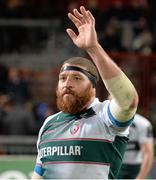 12 December2015; Matias Aguero, Leicester Tigers, acknowledges supporters after the game. European Rugby Champions Cup, Pool 4, Round 3, Munster v Leicester Tigers. Thomond Park, Limerick. Picture credit: Diarmuid Greene / SPORTSFILE