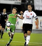 12 September 2009; Joe Gamble, Cork City, in action against Chris Turner, Dundalk. League of Ireland Premier Division, Dundalk v Cork City, Oriel Park, Dundalk. Picture credit: Oliver McVeigh / SPORTSFILE