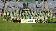 13 September 2009; The Offaly team before the Gala All-Ireland Junior Camogie Championship Finals. Croke Park, Dublin. Picture credit: Pat Murphy / SPORTSFILE