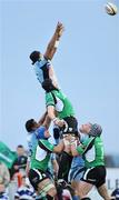 18 September 2009; Ma'ama Molitika, Cardiff Blues, wins possession of the ball in the lineout against Andrew Browne, Connacht. Celtic League, Connacht v Cardiff Blues, Sportsground, Galway. Picture credit: Matt Browne / SPORTSFILE