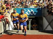 13 September 2009; The Clare players make their way onto the pitch before the game. Bord Gais Energy GAA All-Ireland U21 Hurling Championship Final, Clare v Kilkenny, Croke Park, Dublin. Picture credit: Ray McManus / SPORTSFILE