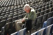 20 September 2009; A patron reads his programme hours before the game. GAA Football All-Ireland Senior Championship Final, Kerry v Cork, Croke Park, Dublin. Picture credit: Ray McManus / SPORTSFILE