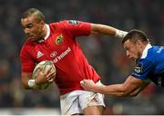 27 December 2015; Simon Zebo, Munster, is tackled by Zane Kirchner, Leinster. Guinness PRO12, Round 10, Munster v Leinster. Thomond Park, Limerick. Picture credit: Diarmuid Greene / SPORTSFILE