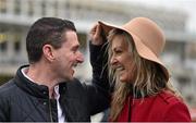 28 December 2015; Racegoers Brian McDermott, from Kilcock, Co. Meath, and Michelle McDermott, from Sydney Australia at the races. Leopardstown Christmas Racing Festival, Leopardstown Racecourse, Dublin. Picture credit: Cody Glenn / SPORTSFILE