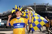 13 September 2009; Colm O'Loghlen, age 10, from Ennis, Co. Clare, ahead of the game. Bord Gais Energy GAA All-Ireland U21 Hurling Championship Final, Clare v Kilkenny, Croke Park, Dublin. Picture credit: Stephen McCarthy / SPORTSFILE