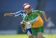 13 September 2009; Siobhán Flannery, Offaly, in action against Mary O'Donnell, Waterford. Gala All-Ireland Junior Camogie Championship Final, Offaly v Waterford, Croke Park, Dublin. Picture credit: Ray McManus / SPORTSFILE