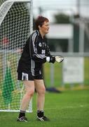 26 September 2009; Brenda McAnespie, Emyvale, Co. Monaghan, playing in goal on the same team as her daughters Ciara and Aoife, against Donaghmoyne during the Senior Championship Final. 2009 All-Ireland Ladies Football 7's, Naomh Mearnog, Portmarnock, Dublin. Picture credit: Brendan Moran / SPORTSFILE