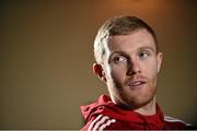 6 January 2016; Munster's Keith Earls speaking during a press conference. Castletroy Park Hotel, Limerick. Picture credit: Diarmuid Greene / SPORTSFILE