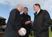 3 October 2009; Sports Minister Nelson McCausland, right, with Gerry Murray, left, PSNI and Tom Daly, President of the Ulster GAA. 3rd Annual International Police Gaelic Football Tournament Final, PSNI GAA Club v An Garda Siochana GAA Club, Newforge Country Club, Belfast. Photo by Sportsfile