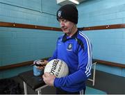 10 January 2016; Monaghan kit man, Francis McGinnity checks the ball pressure before the game. Bank of Ireland Dr. McKenna Cup, Group C, Round 2, Monaghan v Armagh, St Tiernach's Park, Clones, Co. Monaghan. Picture credit: Philip Fitzpatrick / SPORTSFILE