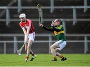 10 January 2016; Tim O'Mahony, Cork, in action against Bryan Murphy, Kerry. Munster Senior Hurling League, Round 2, Kerry v Cork, Mallow GAA Grounds, Mallow, Co. Cork. Picture credit: Eoin Noonan / SPORTSFILE