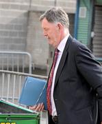 6 October 2009; Solicitor Donal Spring on his way to a disciplinary meeting for Munster's John Hayes following Hayes' straight red card during Saturday's Celtic League game against Leinster. Ulster Branch IRFU, Ravenhill Park, Belfast, Co. Antrim. Picture credit: Oliver McVeigh / SPORTSFILE