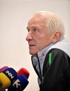 6 October 2009; Republic of Ireland manager Giovanni Trapattoni during a press conference ahead of the two upcoming 2010 FIFA World Cup Qualifiers against Italy and Montenegro in Croke Park on Saturday the 10th and Wednesday the 14th of October. Gannon Park, Malahide, Co. Dublin. Picture credit: David Maher / SPORTSFILE