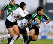 9 October 2009; Niva Ta'auso, Connacht, in action against Javier Canosa, Olympus Rugby XV Madrid. Amlin Challenge Cup, Pool 2, Round 1, Connacht v Olympus Rugby XV Madrid, Sportsground, Galway. Picture credit: Ray Ryan / SPORTSFILE