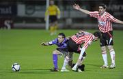 9 October 2009; Stephen Bradley, Shamrock Rovers, in action against David Scullion, Derry City. League of Ireland Premier Division, Derry City v Shamrock Rovers, Brandywell Stadium, Derry. Picture credit: Oliver McVeigh / SPORTSFILE