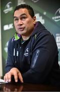 12 January 2016; Connacht head coach Pat Lam during a press conference. Sportsground, Galway. Picture credit: David Maher / SPORTSFILE