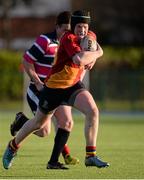 12 January 2016; Aidan O'Kane, St Fintan's High School, races clear to score his team's fourth try of the match. Bank of Ireland Schools Fr. Godfrey Cup, Round 1, Scoil Chonglais Baltinglass v Dundalk Grammar, Clontarf Rugby Club, Clontarf, Co. Dublin. Picture credit: Seb Daly / SPORTSFILE