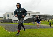 17 January 2016; Clare coach Donal Óg Cusack leads the team onto the training ground at the WIT Sports Grounds. Munster Senior Hurling League Round 4, Waterford v Clare. Carriganore, Co. Waterford. Picture credit: Matt Browne / SPORTSFILE