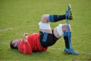 19 January 2016; Munster's CJ Stander stretches before squad training. University of Limerick, Limerick. Picture credit: Diarmuid Greene / SPORTSFILE