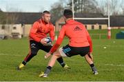 19 January 2016; Munster's Keith Earls, left, and Conor Murray in action during squad training. University of Limerick, Limerick. Picture credit: Diarmuid Greene / SPORTSFILE