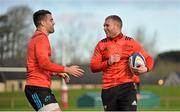 19 January 2016; Munster's Keith Earls, right, and Conor Murray during squad training. University of Limerick, Limerick. Picture credit: Diarmuid Greene / SPORTSFILE