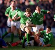 17 February 2001; Brian O'Driscoll of Ireland during the Lloyds TSB Six Nations Rugby Championship match between Ireland and France at Lansdowne Road in Dublin. Photo by Matt Browne/Sportsfile