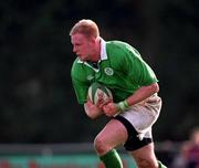 16 February 2001; Des Dillon of Ireland during the U21 Rugby International match between Ireland and France at Templeville Road in Dublin. Photo by Brendan Moran/Sportsfile