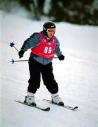 8 March 2001; Jacinta O'Neill, from Glasnevin, Dublin, competes in the Novice Downhill Skiing Final during the 2001 Special Olympics World Winter Games at the Alyeska Ski Resort in Anchorage, Alaska, USA. Photo by Ray McManus/Sportsfile