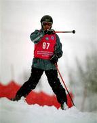 8 March 2001; Cormac Maguire, from Ballinteer, Dublin, competes in his Division of the Novice Downhill Skiing Final during the 2001 Special Olympics World Winter Games at the Alyeska Ski Resort in Anchorage, Alaska, USA. Photo by Ray McManus/Sportsfile